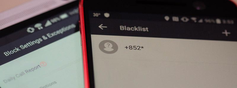 Block scam calls with blacklist