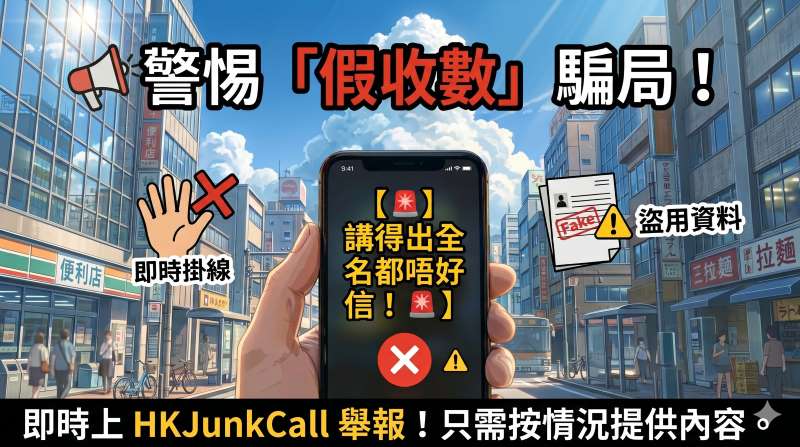 留意「假收數」騙局
